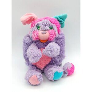 1986 American Greetings Popples Pretty Bit 8" Plush Purple Stuffed Animal